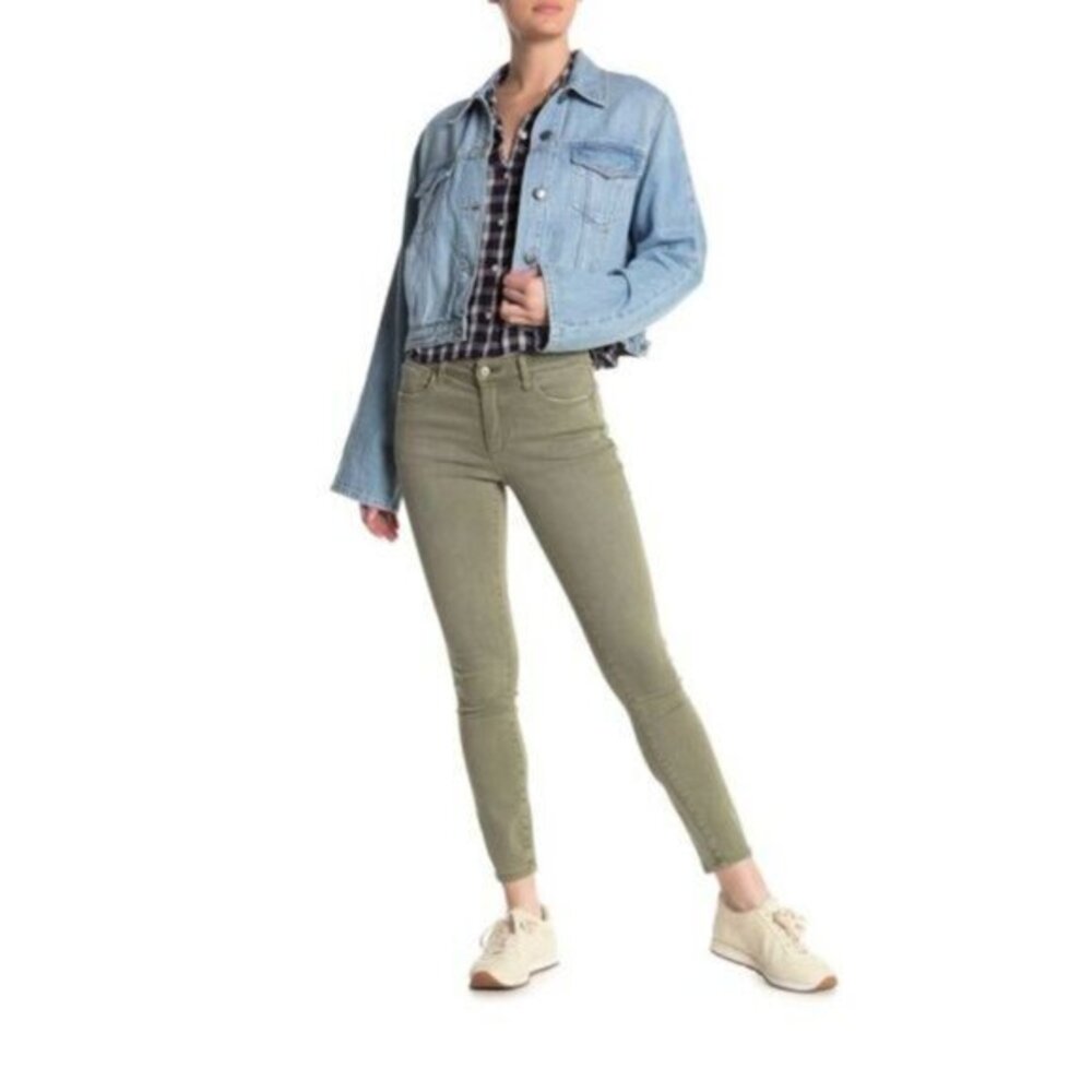 JOE'S Jeans Mid Rise Skinny Green Wash Denim Jeans SZ 25 NWT $189
